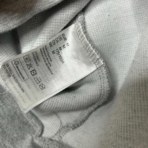 H&M Streetwear Classic Crewneck Mens Medium Ribbed Gray Long Sleeve Office - Picture 4 of 8